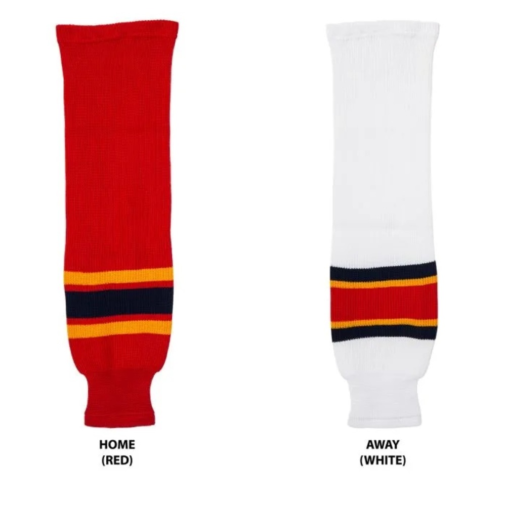 2 sets of Florida Panthers knit hockey socks (bundle)